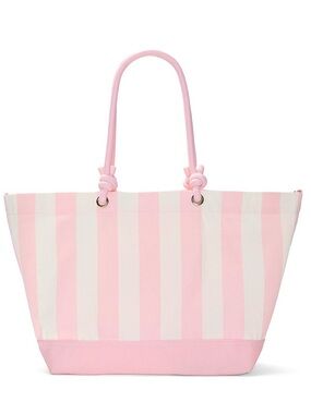 Victoria's Secret Pink and White Striped Tote